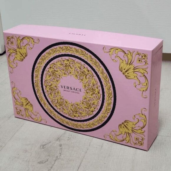 VERSACE Bright Crystal EMPTY Authentic Large Pink Gift Box 13,5" x 8,5 x 3" - Picture 6 of 9
